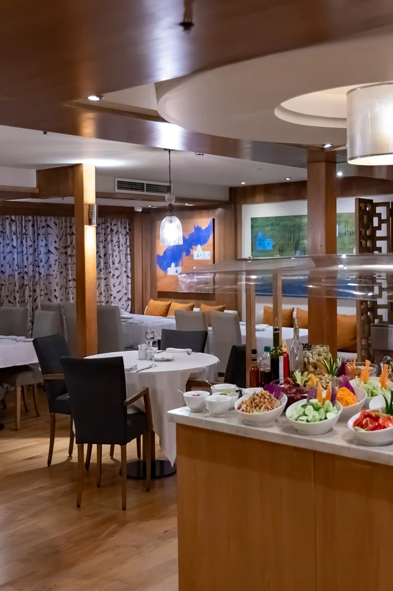 Restaurant aboard the Jamila Nile Cruise Nile cruise